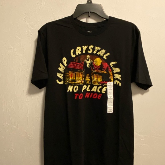 Camp Crystal Lake Men’s Friday the 13th Graphic T-Shirt NWT - Picture 1 of 2